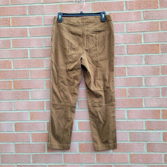 Theory Treeca Pant in Cotton Twill in Cedar size 4 - Picture 3 of 5
